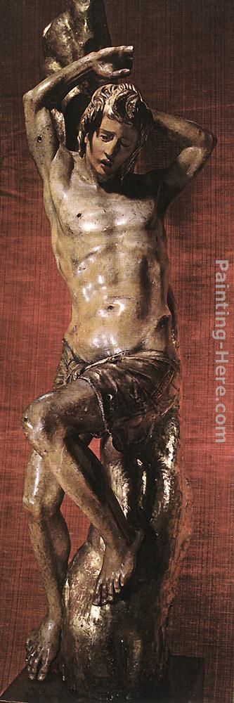 St Sebastian painting - Alonso Berruguete St Sebastian art painting
